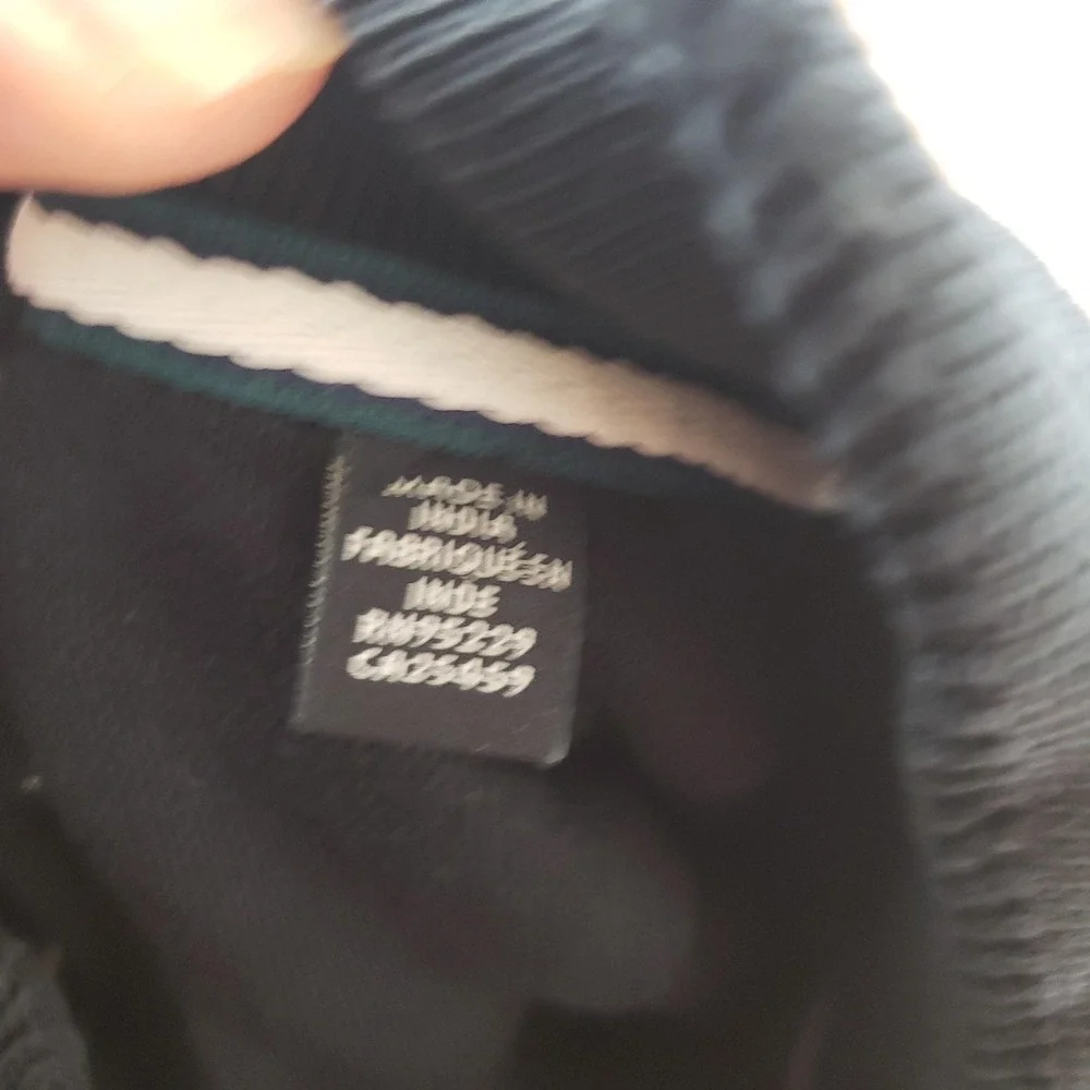 Ted Baker Sweater Mens Medium Black 1/4 Zip Mock‎ Neck Knit Cotton Pullover